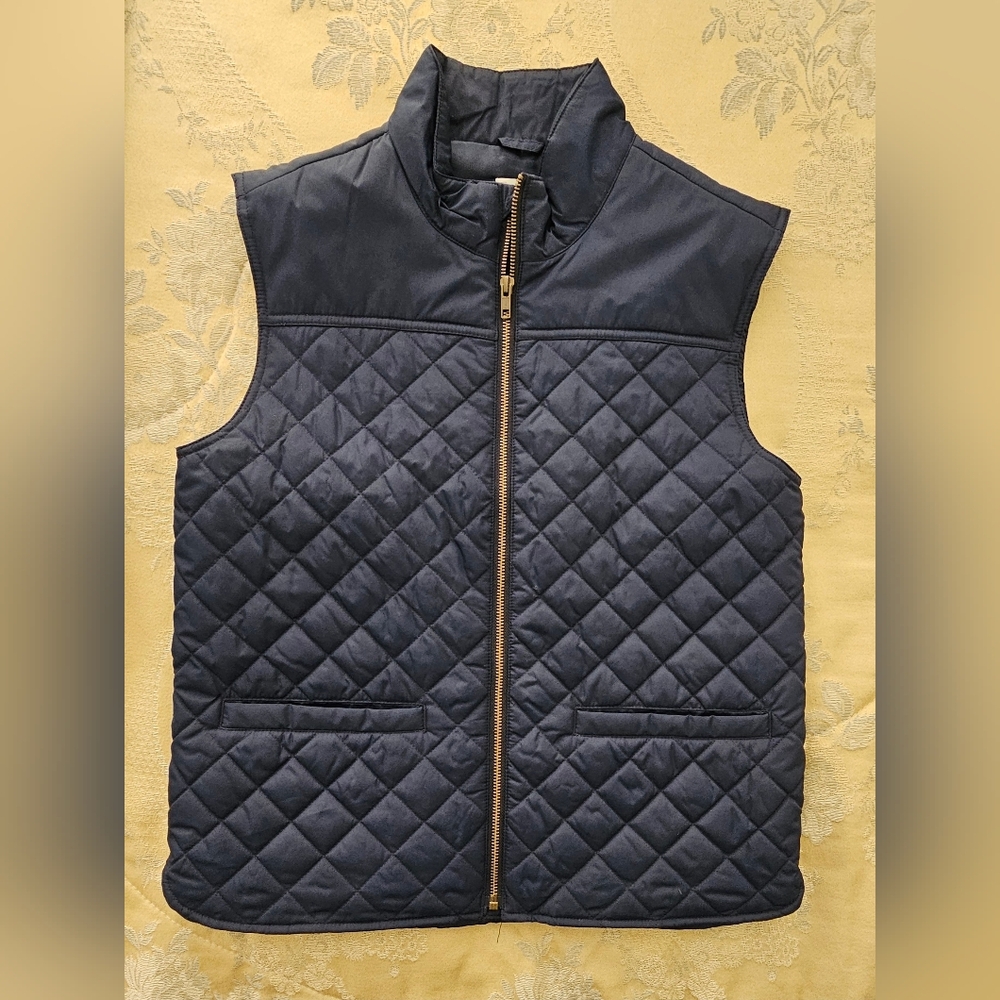 JCrew Walker Quilted Lightweight Vest, Navy, Boys 14